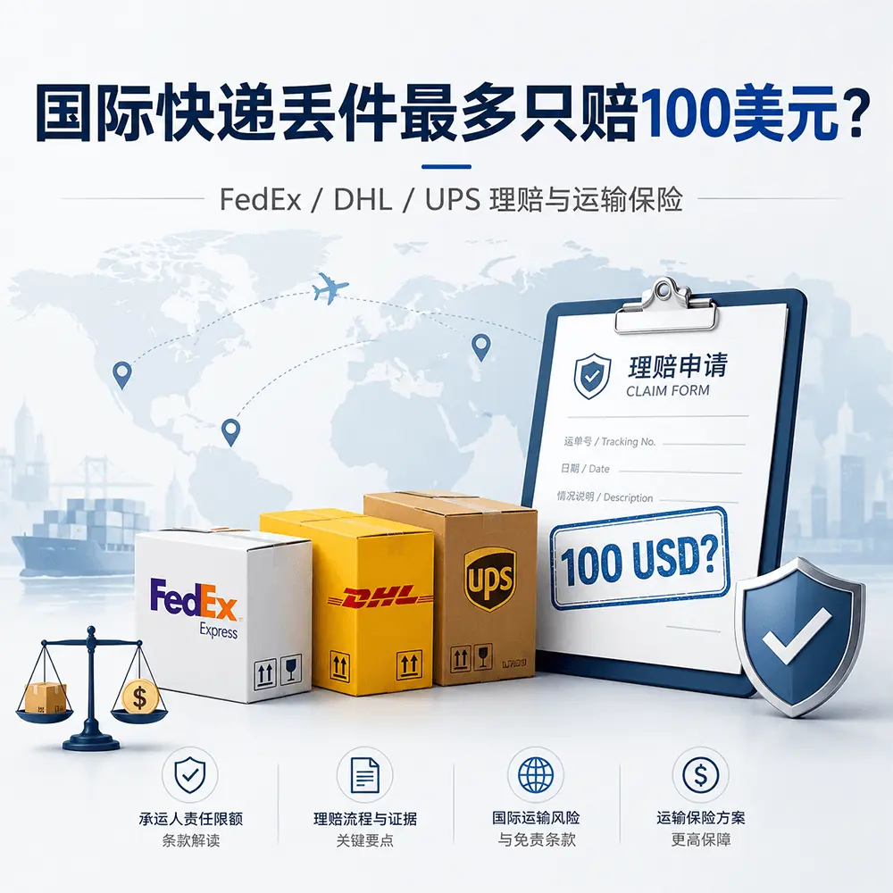 FedEx、DHL、UPS 国际快递丢件赔偿与运输保险
